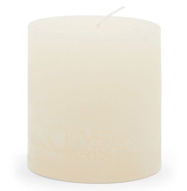 Pillar Candle Rustic white 10x10 - 0