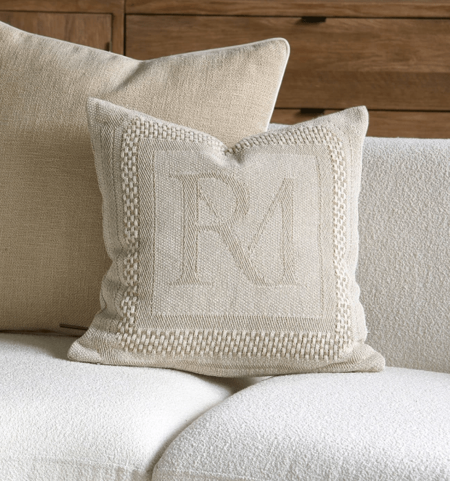 RM Monogram Jacquard Pillow Cover 50x50