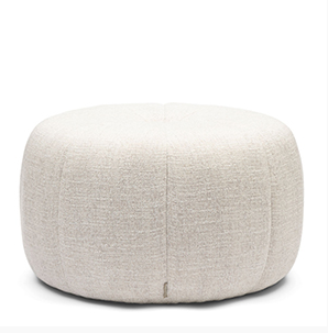 Falcone Stool, rich tweed, antique white
