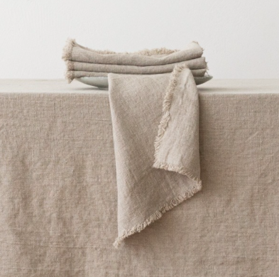 Stoffserviette Terra fringe natural
