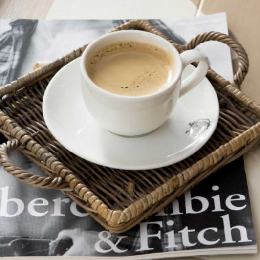 Rustic Rattan Mini Tray Square