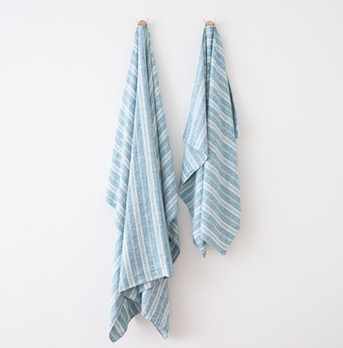 Gant Home Multistripe Marine Blue Beach Towel