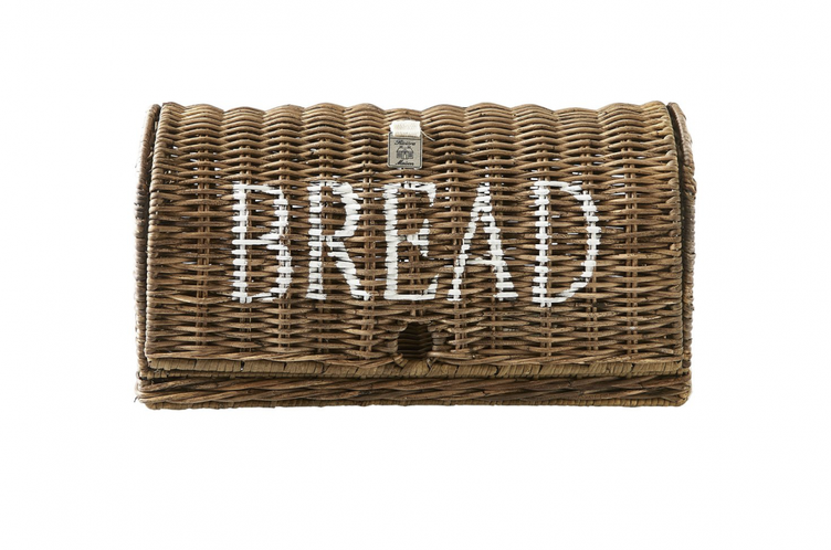 Rustic Rattan Bread Box - 0