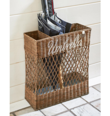 Rustic Rattan Metropolitan Umbrella Basket