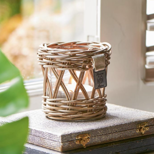 Rustic Rattan Votive