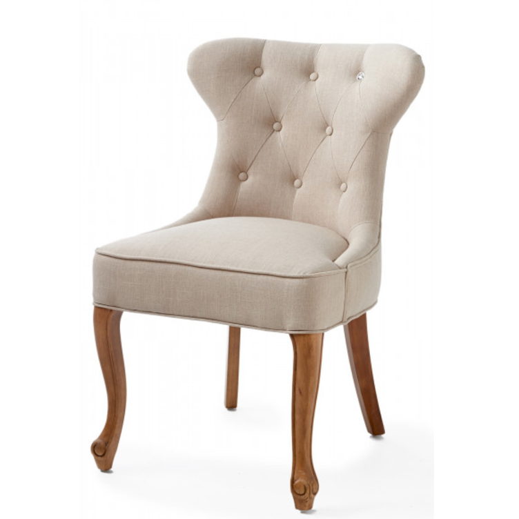 George Dining Chair Linen Flax