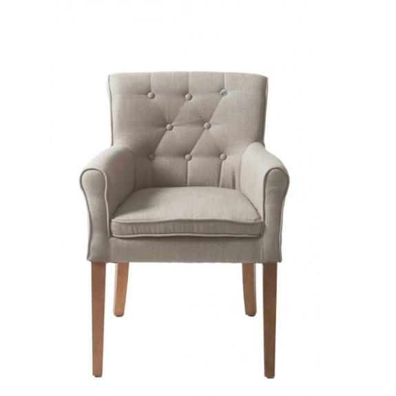 La Scala Arm Dining Chair linen Flax