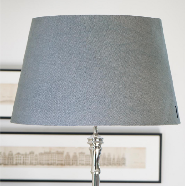 Classic Natural Linen Lampshade grey