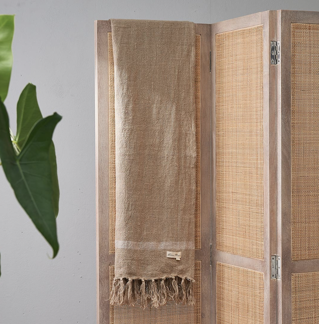 Basic Bliss Linen Thr flax 180x130