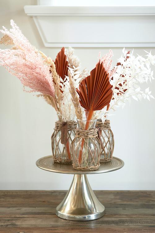 Rustic Rattan Mini Flower Vase