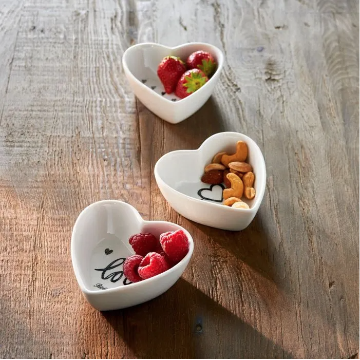 Lovely Heart Bowls 3 pcs