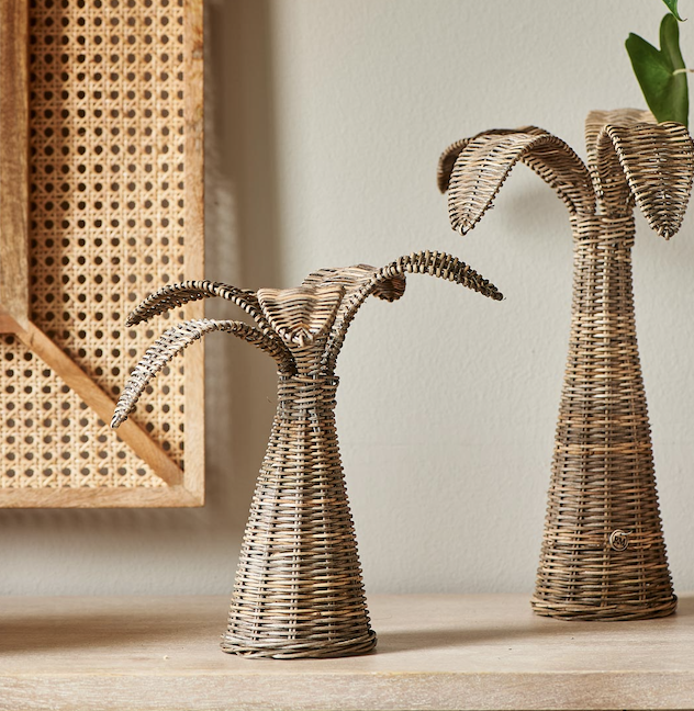 Rustic Rattan Palm Tree S