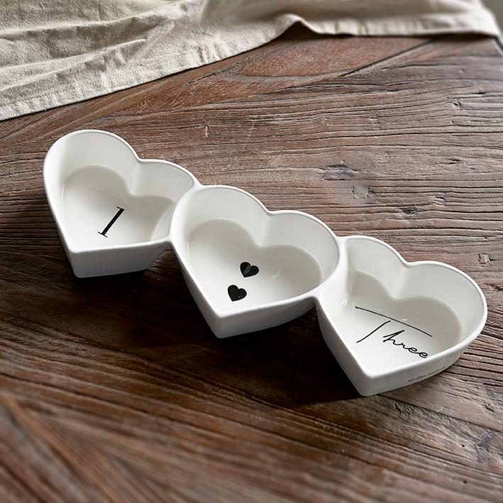 Triple Heart Serving Plate