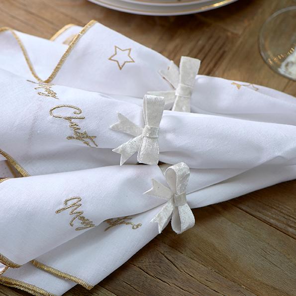 Jacky Bow Napkin Ring 4 pcs