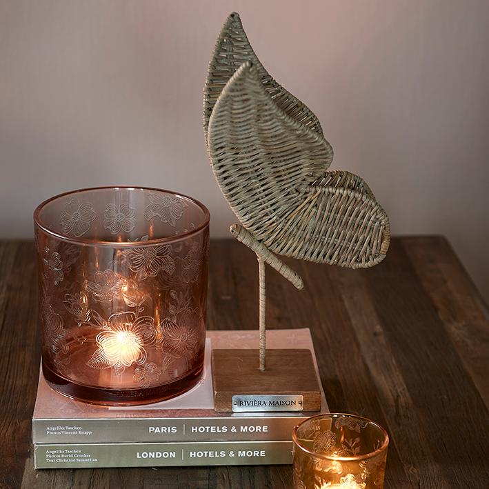 Rustic Rattan Butterfly Statue