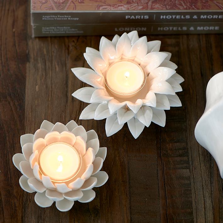 Pretty Night Flower Votive white