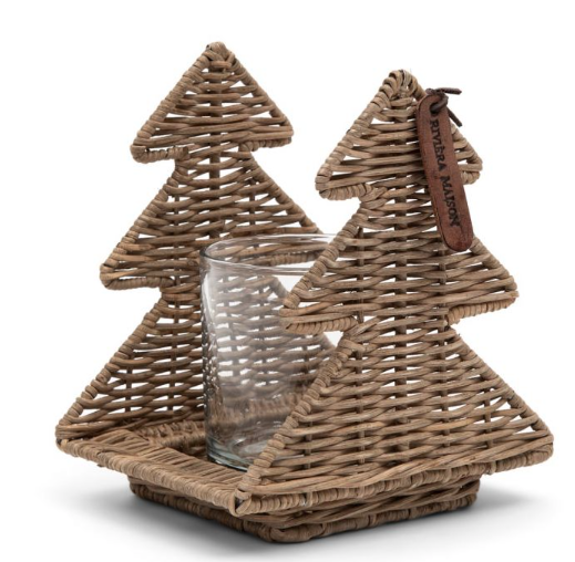 Rustic Rattan Lovely Trees Votive