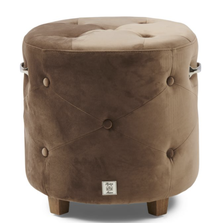 Bowery Footstool Vel III GlMink