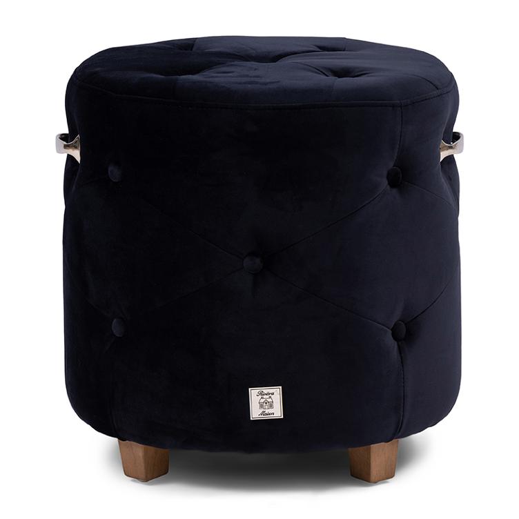 Bowery Footstool Vel III Indigo