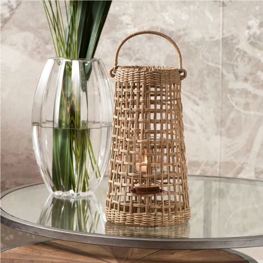Rustic Rattan Chandra Lantern M