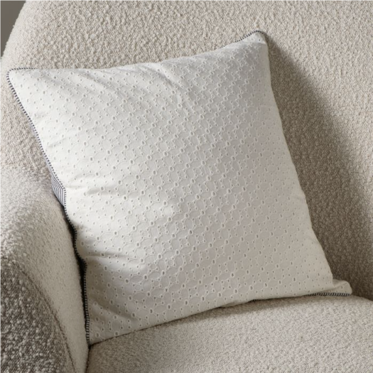 Lush Stripy Lace Pillow Cover 50x50