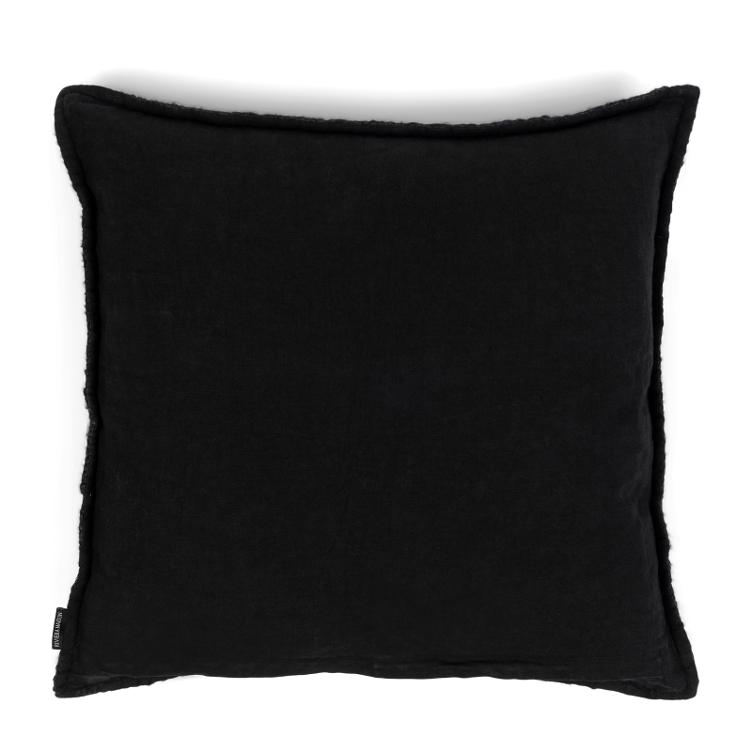Linen Pillow Cover black 50x50 - 0
