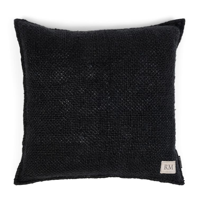 Linen Pillow Cover black 50x50 - 1