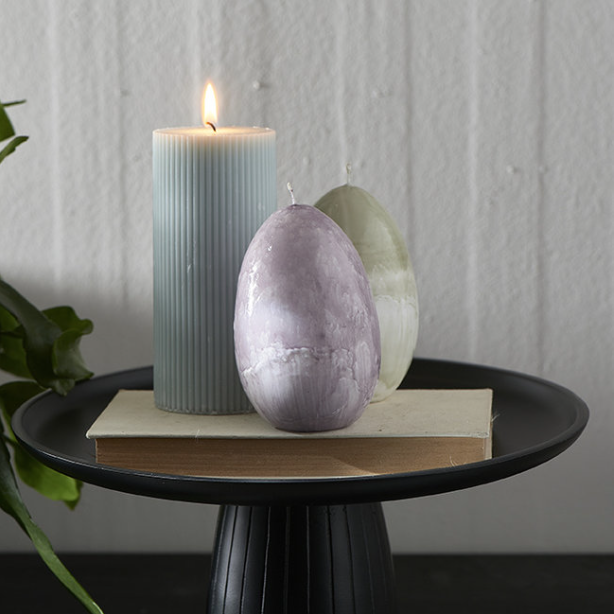 Egg Candle lila 8x12