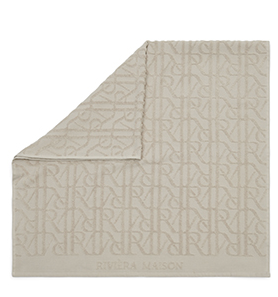 RM Monogram Bath Towel flax 140x70