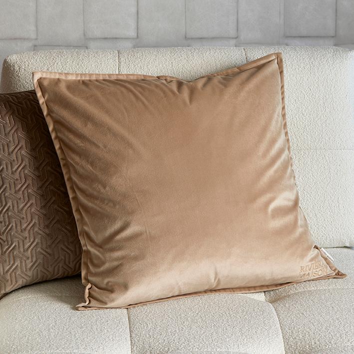 RM Velvet Pillow Cover flax 60x60