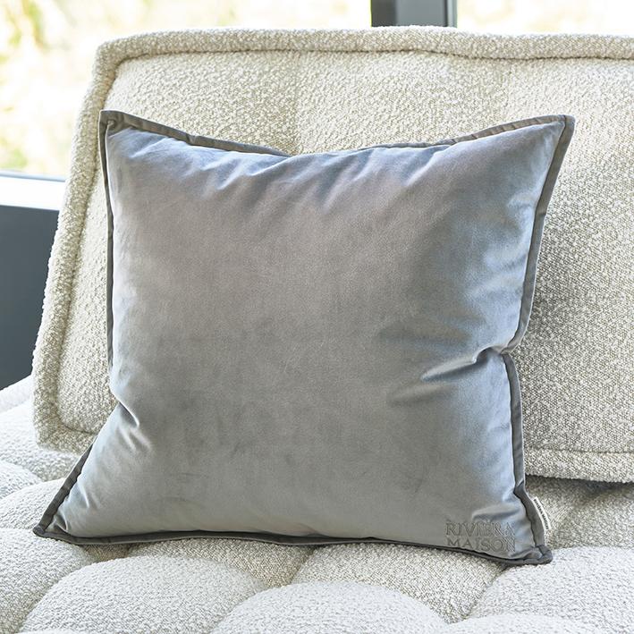 RM Velvet Pillow Cover grey 60x60