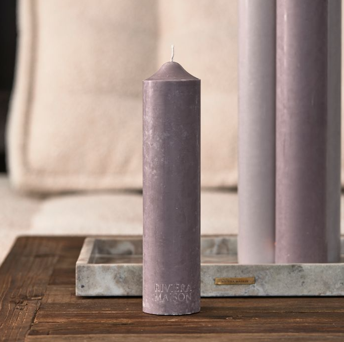 RM Rustic Pilar Candle purple 7x30