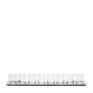 RM Votive Tray silver 8 pieces - 0