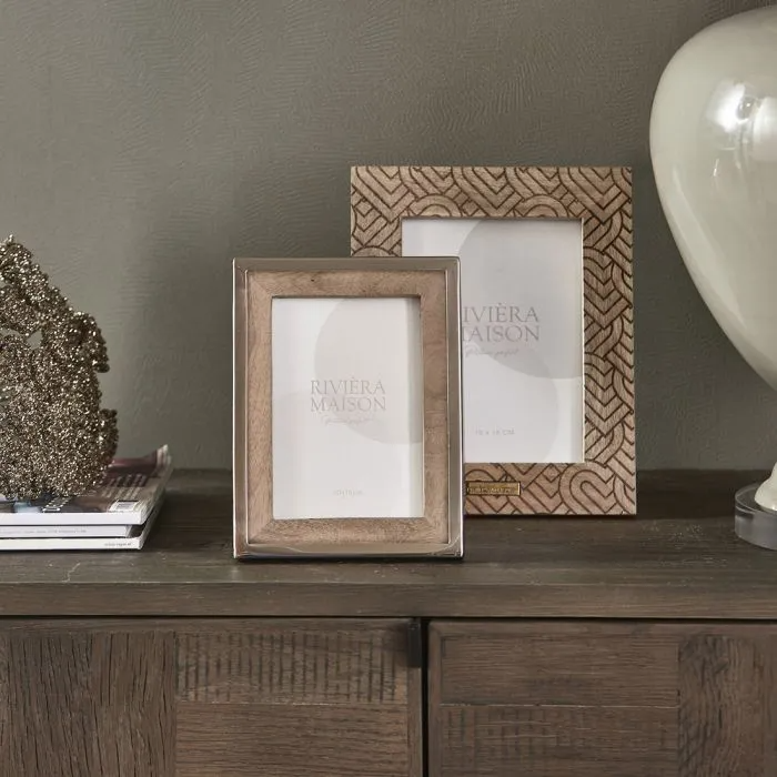 RM Wood Structure Photo Frame silver 15x10
