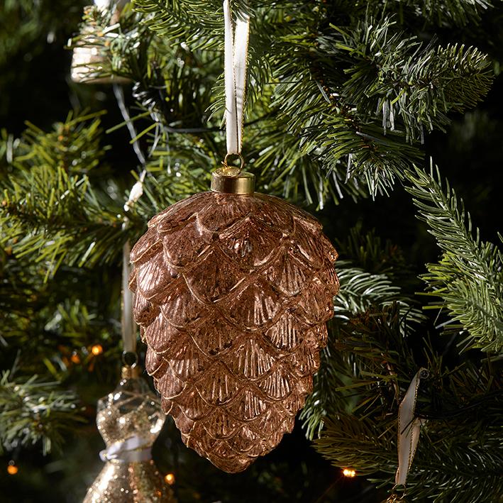 Sparkling Pine Cone Ornament XL