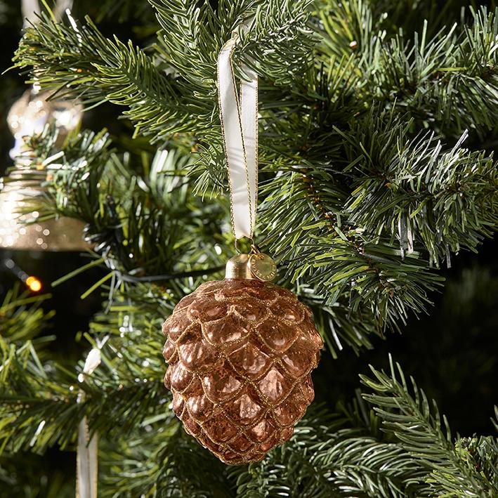 Sparkling Pine Cone Ornament M