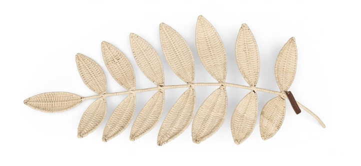 Rustic Rattan Botanic Leaf Decoration - 0