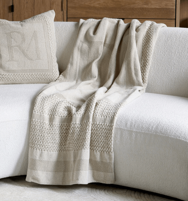 RM Monogram Jacquard Throw 180x130