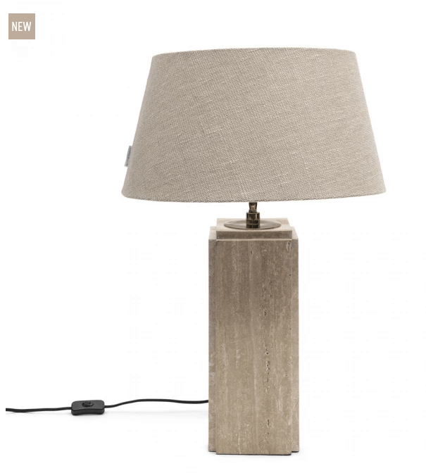 Structured Linen Taper Lampshade flax 45x25 - 1