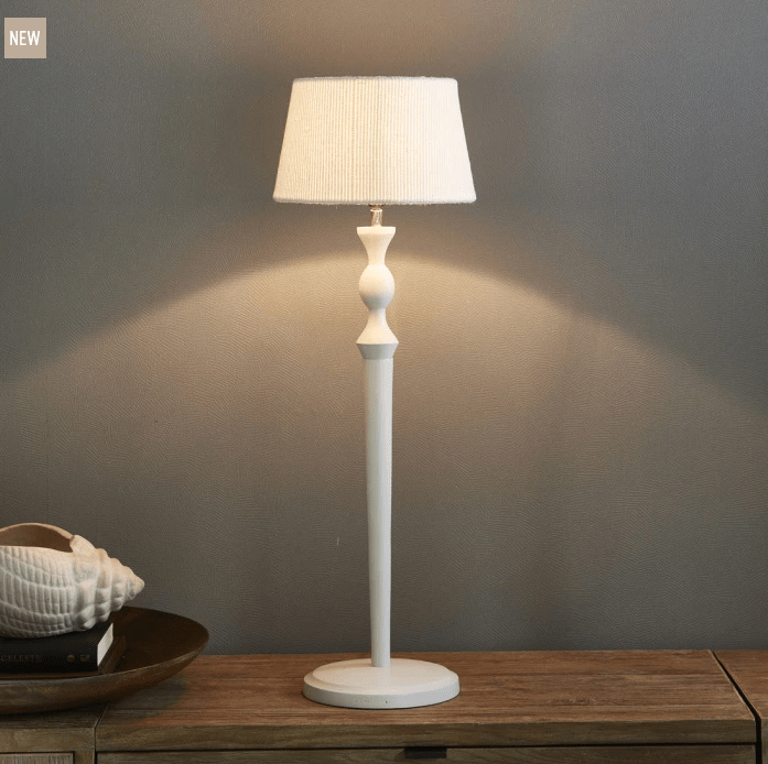 Structured Linen Taper Lampshade white 25x15 - 0