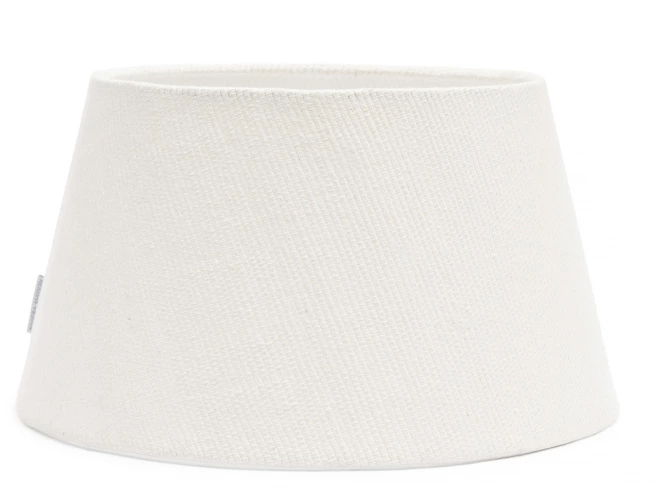 Structured Linen Taper Lampshade white 38x21