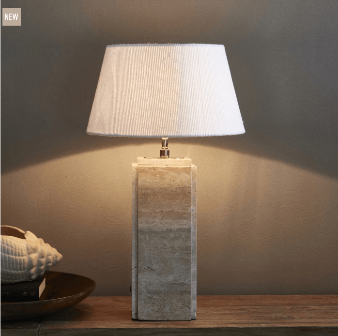 Structured Linen Taper Lampshade white 38x21 - 0