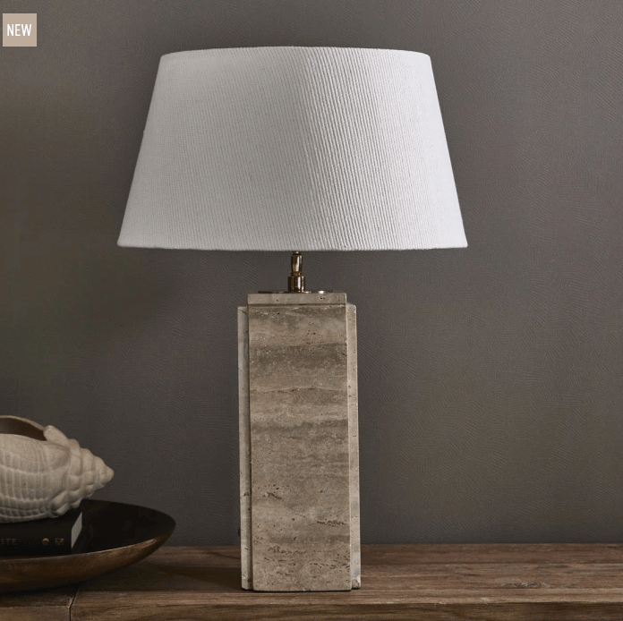 Structured Linen Taper Lampshade white 45x25 - 1