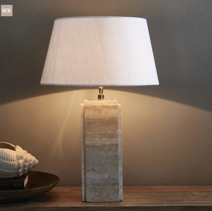 Structured Linen Taper Lampshade white 45x25 - 0
