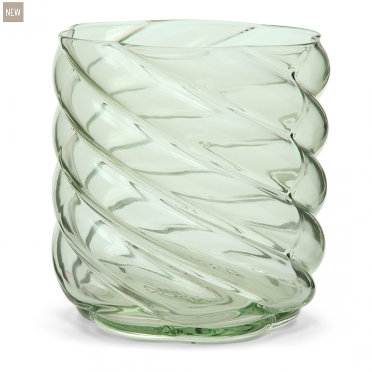 Swirl Votive dark green