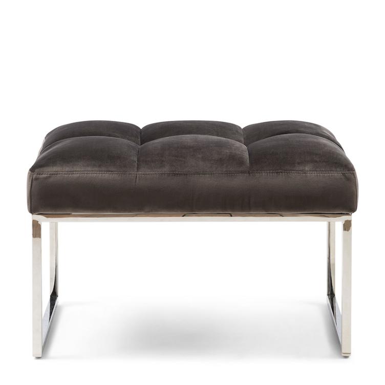 Thompson Footstool, velvet III, anthracite