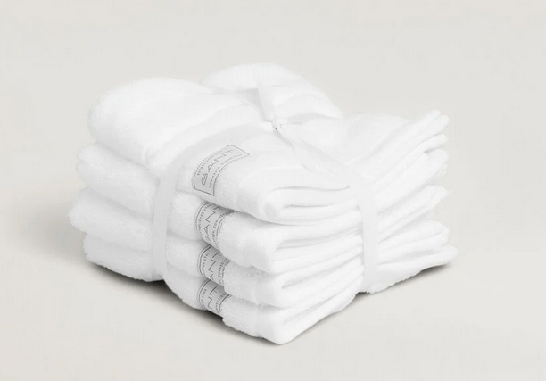 Gant Home 4er-Pack Premium Handtücher 30 x 30 Weiss