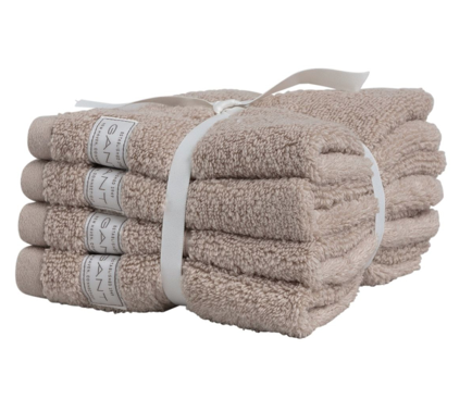 Gant Home 4er-Pack Premium Handtücher 30 x 30 Silver Sand