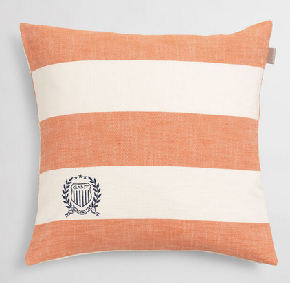Rugby Stripe Cushion Sunset Orange