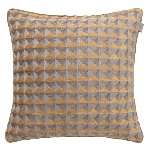 Geometric Cushion Suede Brown